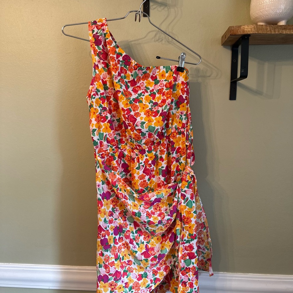 Floral One-Shoulder Dress